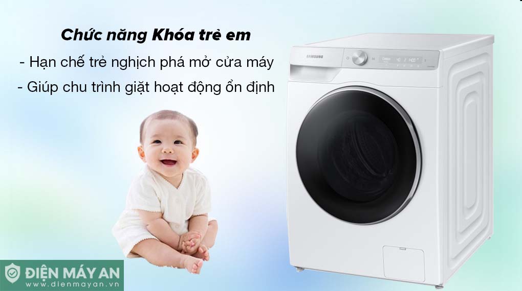 Máy Giặt Samsung AI Ecobubble Inverter 12 Kg WW12CGP44DSHSV